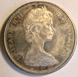 1965 Canadian 50 Cents .800 Silver Half Dollar Queen Elizabeth II - Circ - NumisFind