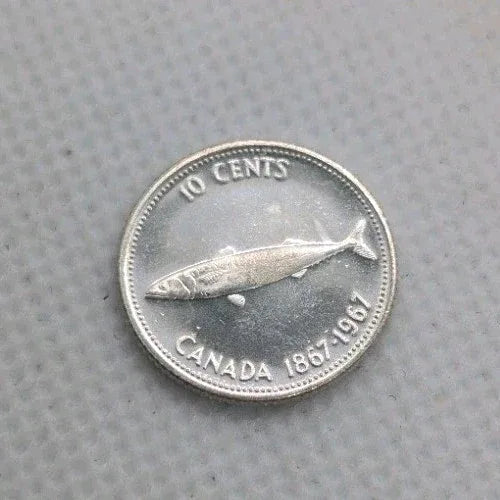 Roll of 1967 Canada Silver Dimes Coins, 10 Cents, UNC BU, Canadian 80% silver - NumisFind