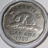 Lot of 1955, 1956 Canada Nickel Five Cents Coins. 5 Cents 5c - NumisFind