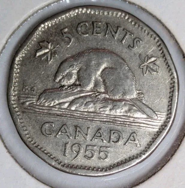 Lot of 1955, 1956 Canada Nickel Five Cents Coins. 5 Cents 5c - NumisFind