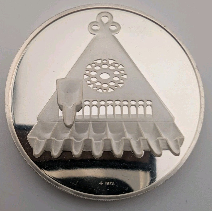 Sterling Silver Medal - The Hanukkah by Ernest Lauser Designed by Mark Aron1