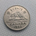 1942 Canada 5 Cent George VI Canadian Nickel Coin Five Cents - NumisFind