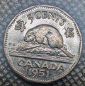 1951 Canada 5 Cent George VI Canadian Nickel Coin Five Cents - Lightly Circ - NumisFind