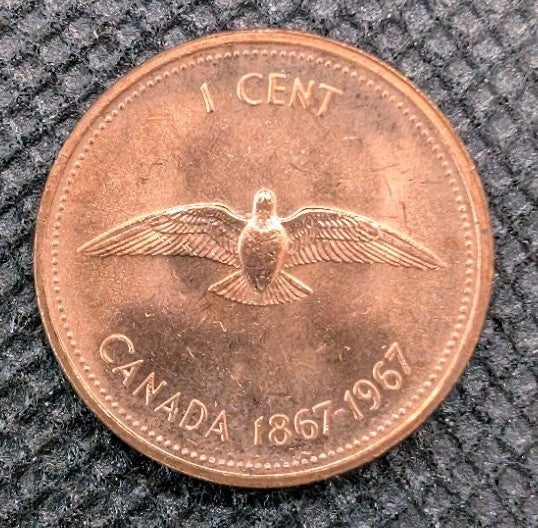 1967 1 Cent Canada Canadian Penny BU0