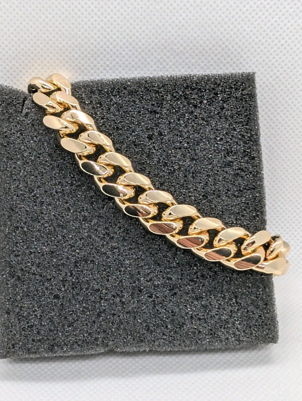 Men's 18k Gold Plated Curb Cuban Chain Link Bracelet 1