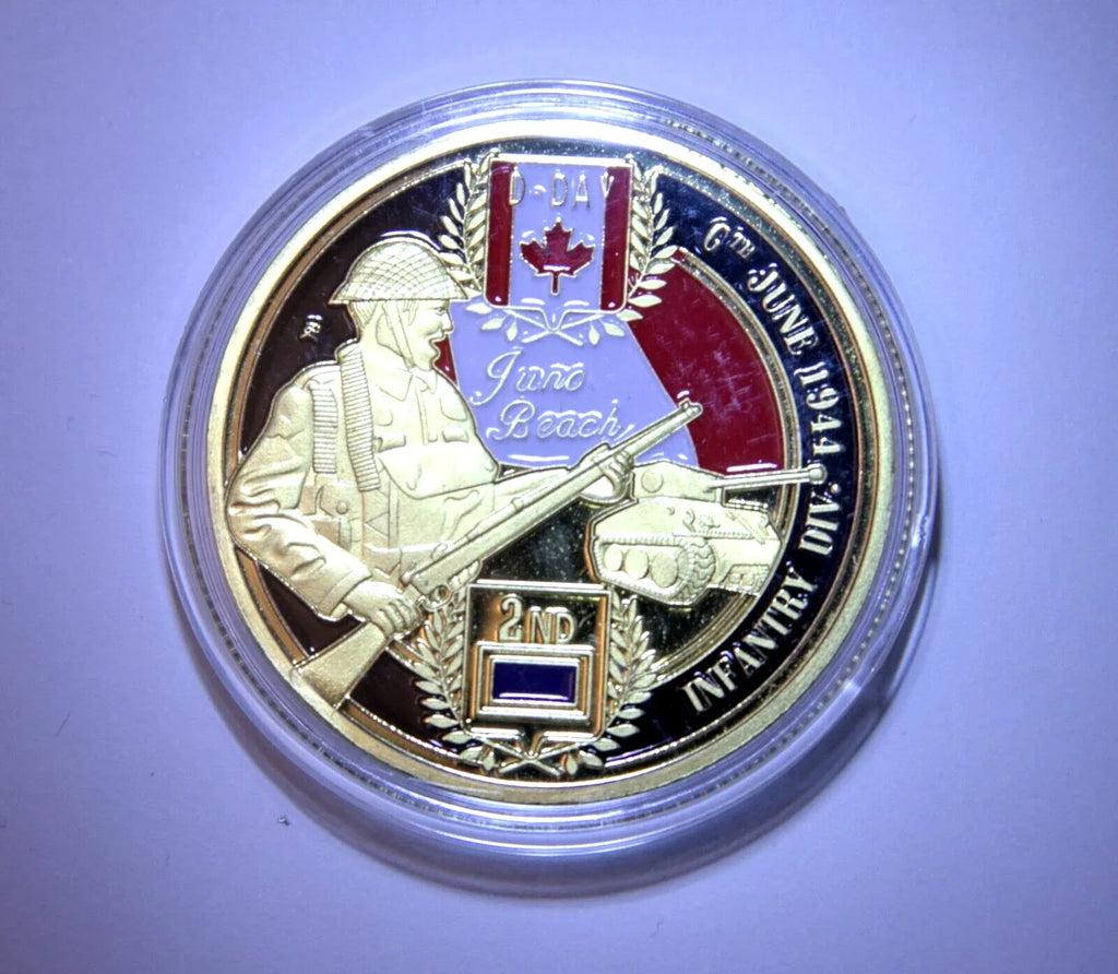 1944 D.Day Juno Beach of Normandy Coin Great Canadian Army Medal - NumisFind
