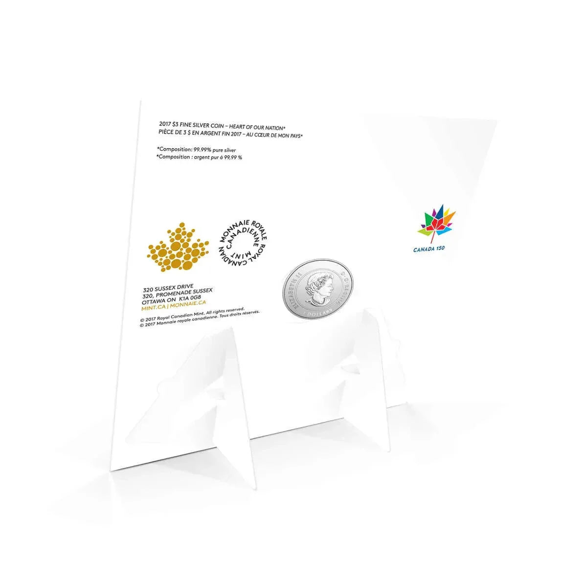 2017 - Canada $3 Dollar Fine Silver Coin .9999 Heart of our Nation - - NumisFind
