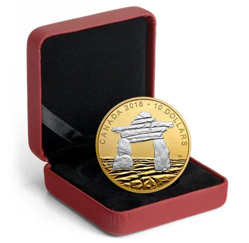 2016 Iconic Canada S$10 Canada Inukshuk Reverse Gold Plated - NumisFind