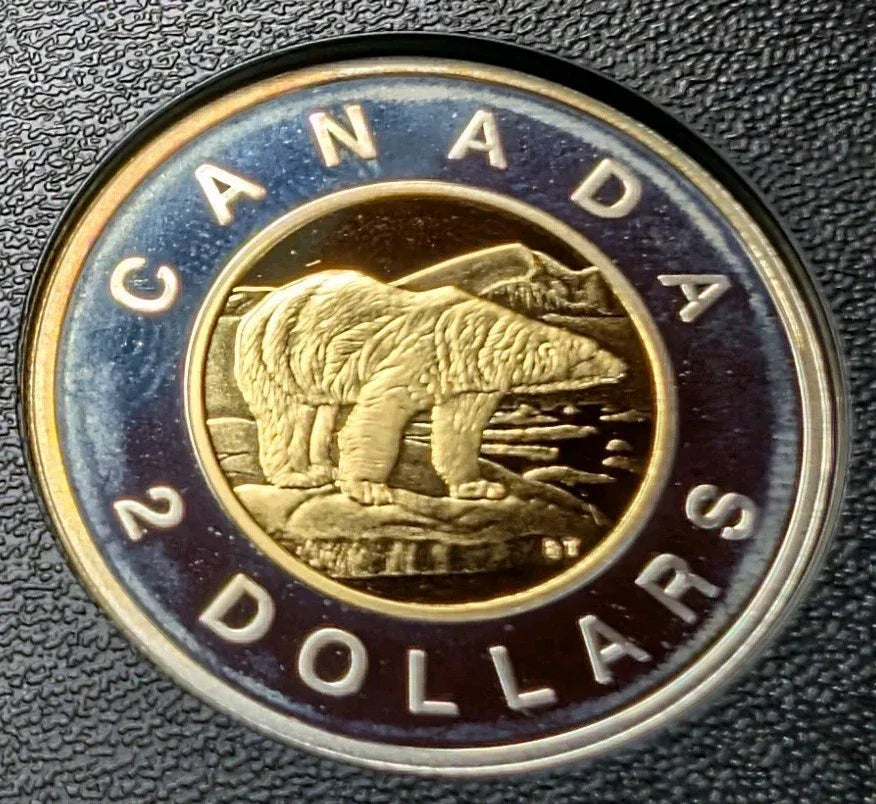 2005 Canada 8 Coin Silver PROOF Set w/ Gold Plated Silver Dollar - NO BOX - NumisFind