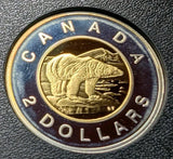 2005 Canada 8 Coin Silver PROOF Set w/ Gold Plated Silver Dollar - NO BOX - NumisFind
