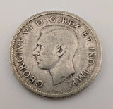 Canada 1939 25 Cents 25c Canadian Caribou Quarter Coin - 80% Silver - ASW .150oz1