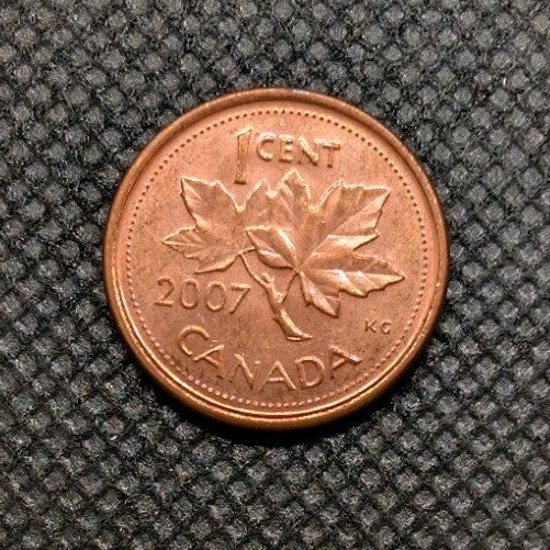 AU/Unc 2007 Canada Penny Small 1 Cent Beautiful0