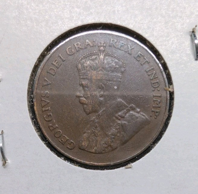 1924 Canada One Cent Coin - VF1