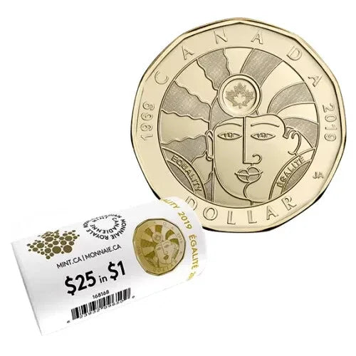 2019 $1 Dollar EQUALITY coin Canada Loonie Special Wrap ROLL (25 coins) - NumisFind