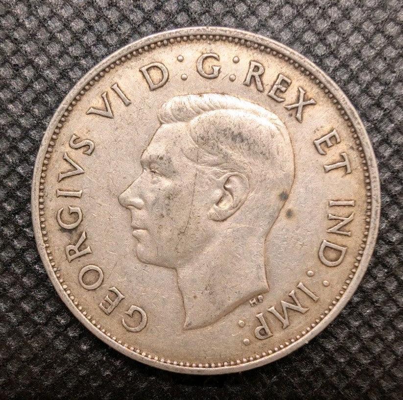 1940 - Canada Silver Half Dollar - Canadian 50 cent coin - NumisFind