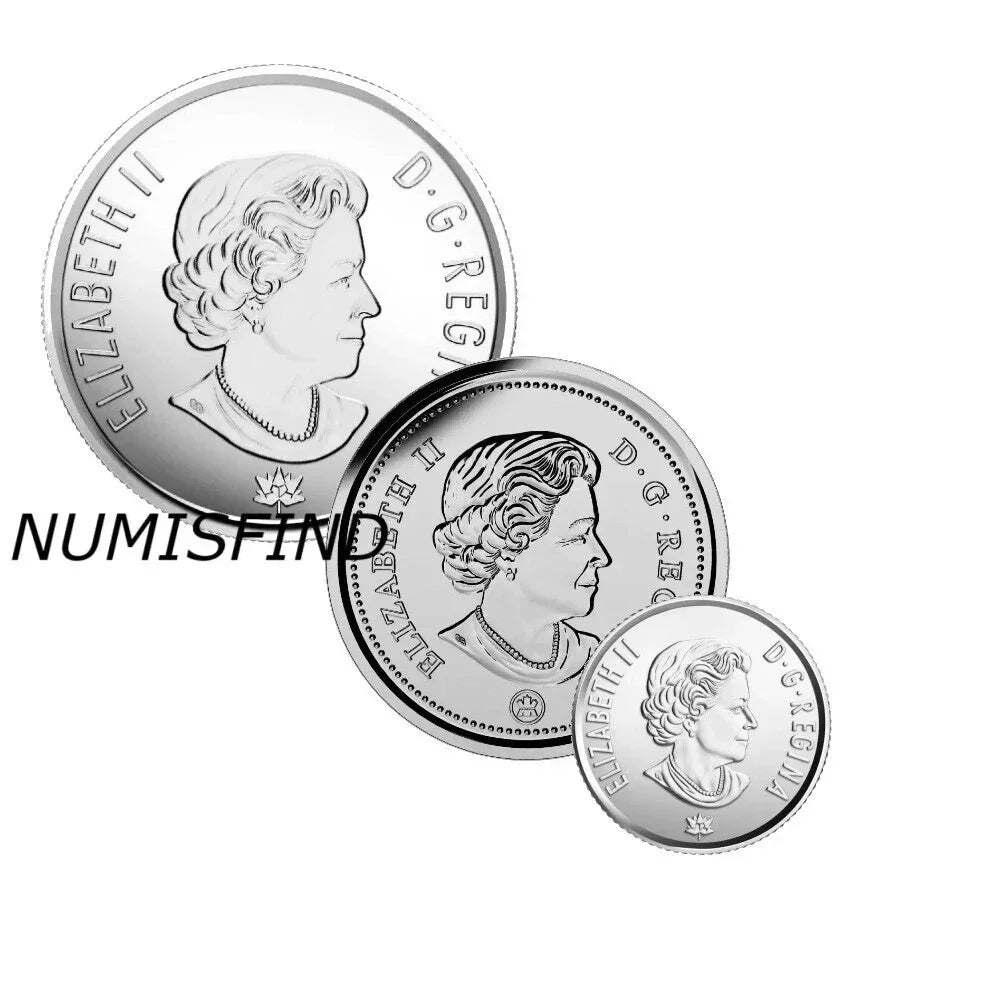 Canada set of 3 coins 1867-2017 UNC 5, 10 and 25 cents coloured - NumisFind