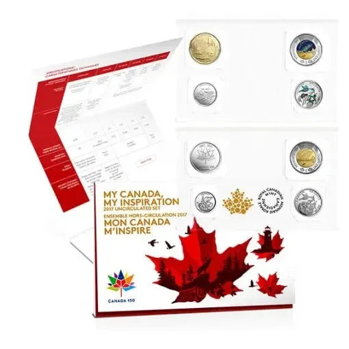 My Canada, My Inspiration - 2017 Canada Uncirculated Coin Set w/ Colored Coins - NumisFind