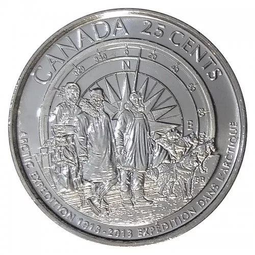 1913-2013 Canada 25 Cent Coin - Artic exploration 100th anniversary BU0