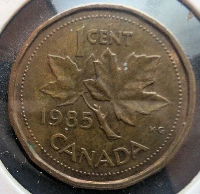 Canada Coin, 1 Cent Copper, 1985, Rare Pointed 5. - AU - NumisFind