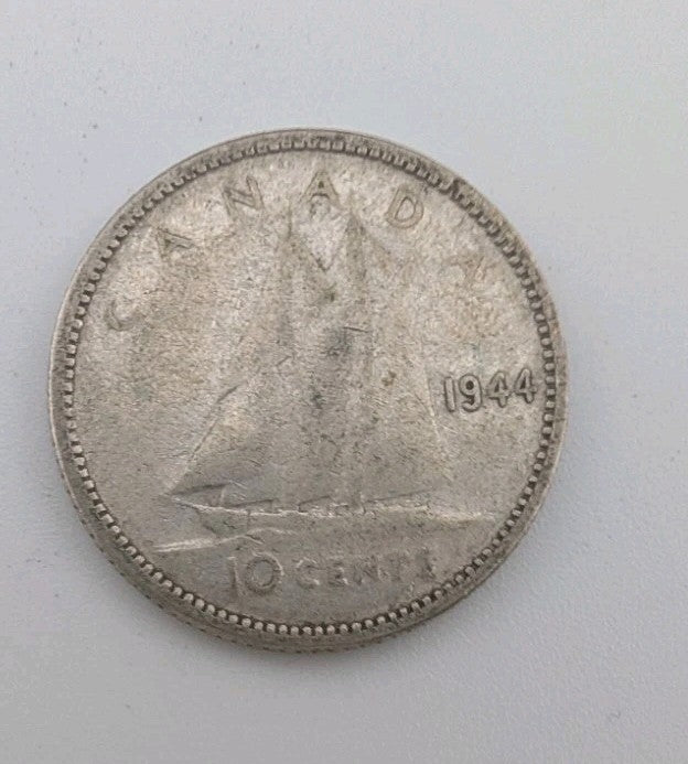 1944 Canada 10c Silver coin Dime - 2g of pure silver0