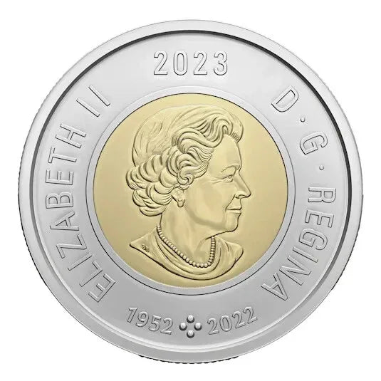 2023 CANADA 2$ TWO DOLLAR - TOONIE - BU « In Memory of the Queen 1952-2022 » - NumisFind