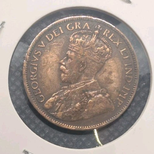 CANADA - 1918 Large Canadian 1 Cent Penny - F-15 Cleaned1