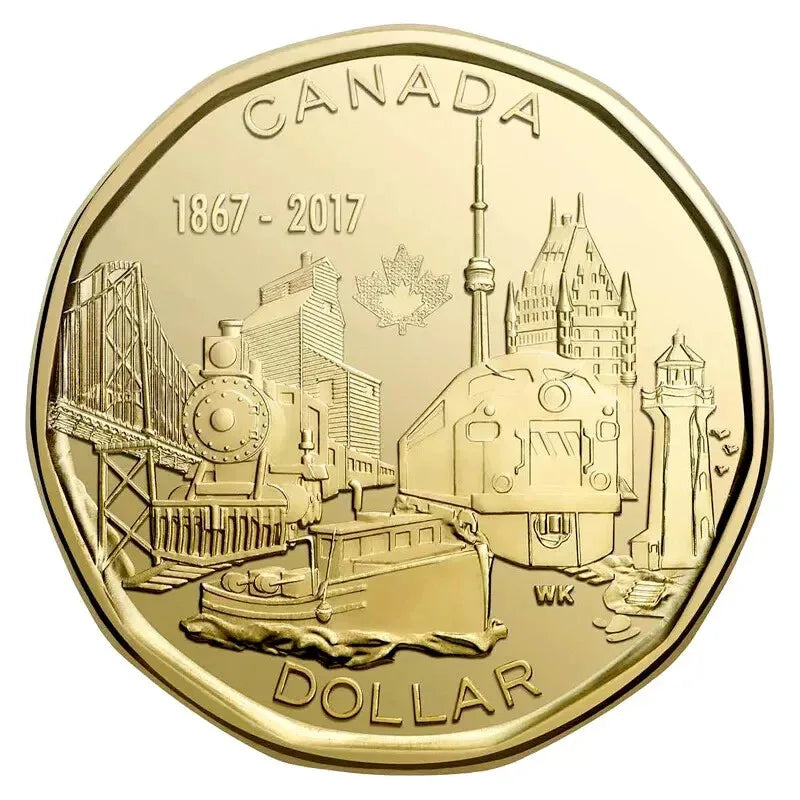 2017 Canada 150th Anniv. Connecting A Nation Loonie Coin. UNC One Dollar $1 Loon - NumisFind