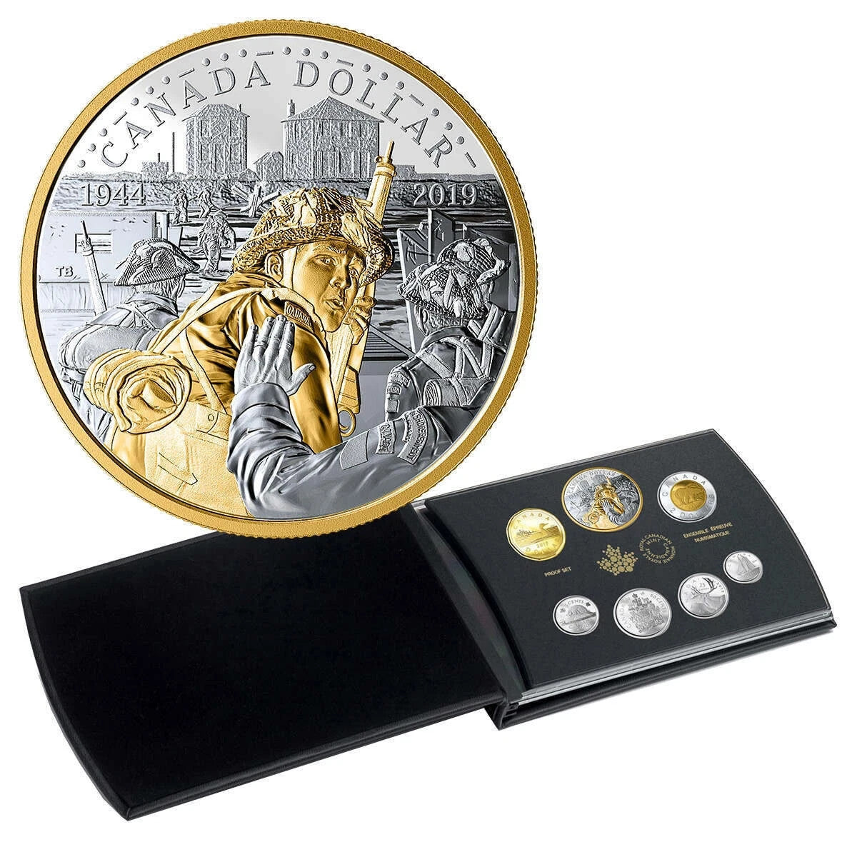 2019 Canada 75th Anniversary of D-Day Pure Silver 7-Coin Proof Set0