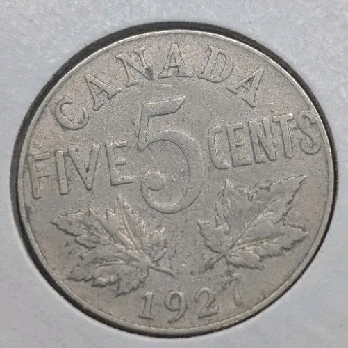 Canada Nickel 5 Cents 1927 - Circulated - Shipping Low Cost - NumisFind