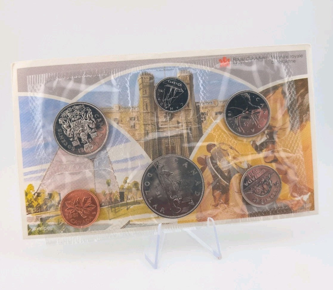 1981 Canada Prooflike 6 Coin Original Set with Certificate0
