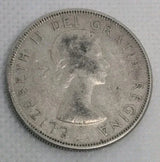 1957 50 Cents Canada Silver 50C Coin 0.8 Silver Coin - NumisFind