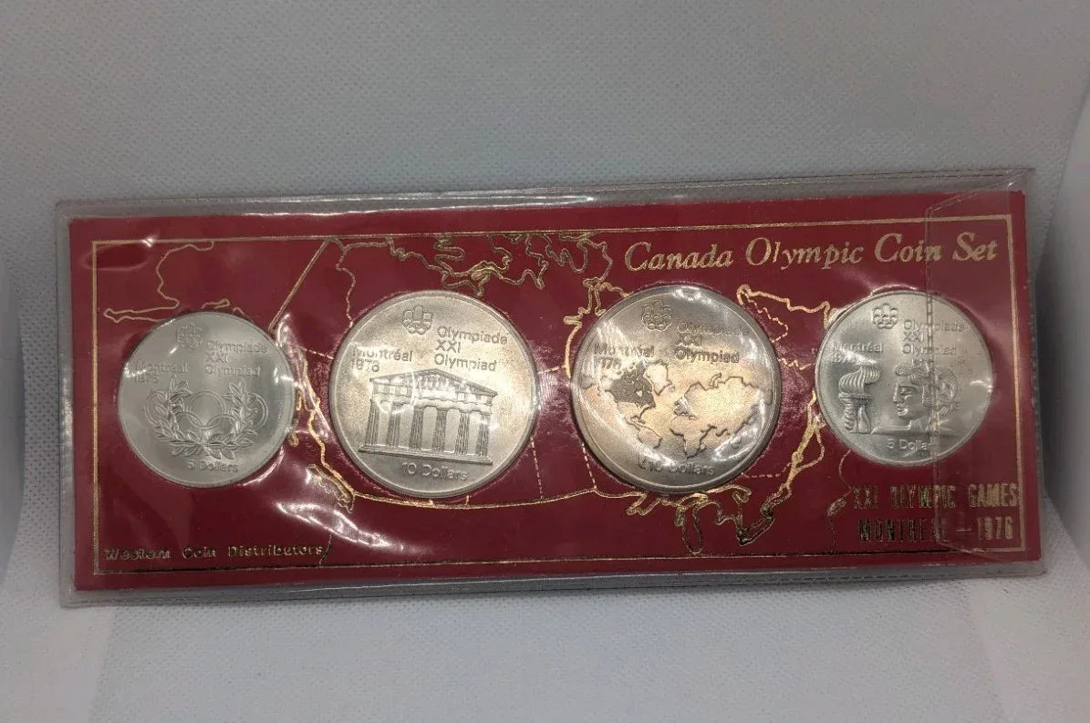 Montreal Olympic 1976 Sterling Silver Coins Issued 1974, Set of 4 Uncirculated - NumisFind