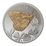 2004 50C Canada Colorized "CLOUDED SULPHUR" SILVER PF Coin - 0.3 oz. SILVER - NumisFind