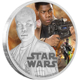 2016 Niue $2 Star Wars The Force Awakens FINN 1oz Fine Silver Coloured Coin - NumisFind