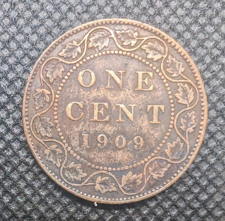 1909 Canada Large Cent Coin. Edward VII PENNY0