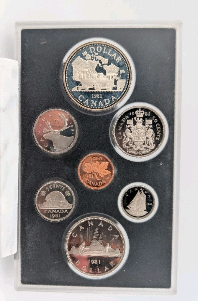 Canada 1981 Mint Proof Silver Dollar, Ultra Heavy Cameo0