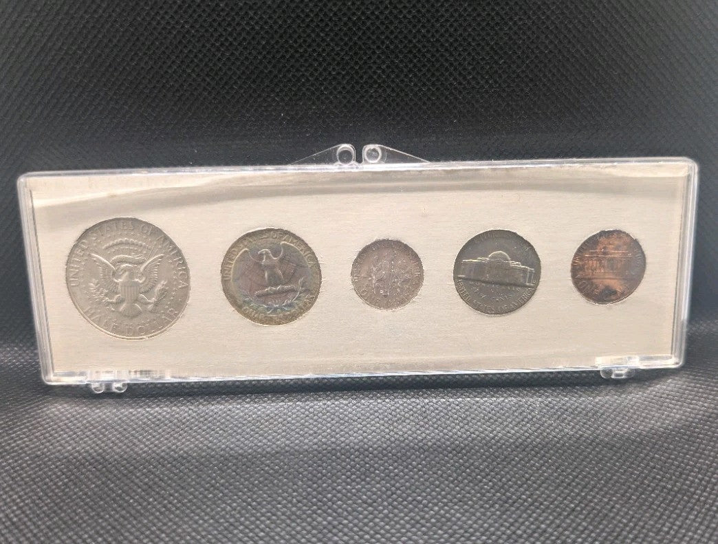 USA 1964 Silver Coins Year Set circulated  w/90% Silver mint set US1