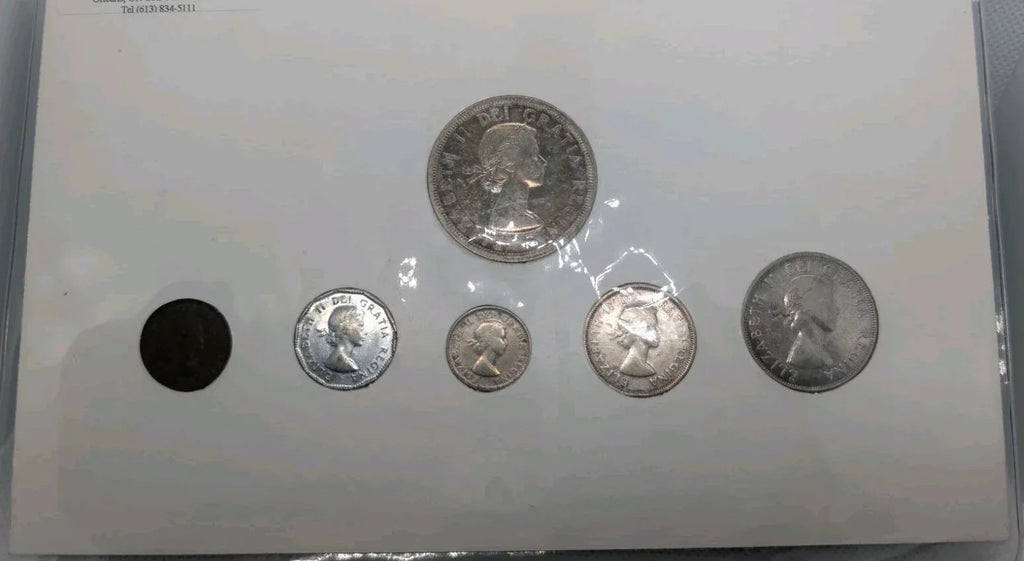 1954 Canada prooflike set in Original cardboard holder with Circulated coins. - NumisFind
