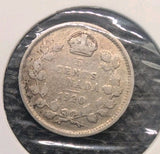 1920 Canada  Silver 5 Cents Silver Coin0