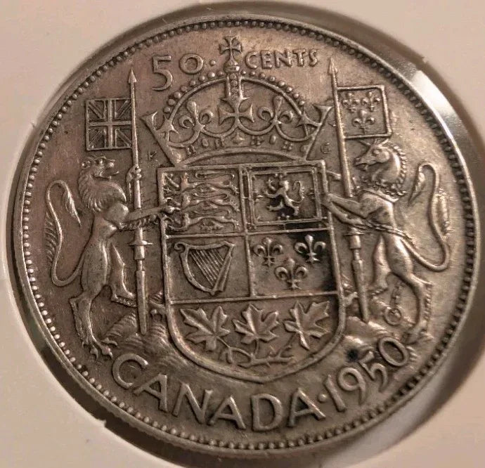 1950 Canada SILVER Half Dollar Full DESIGN Fifty Cents BETTER Coin 50 Cents 50c - NumisFind