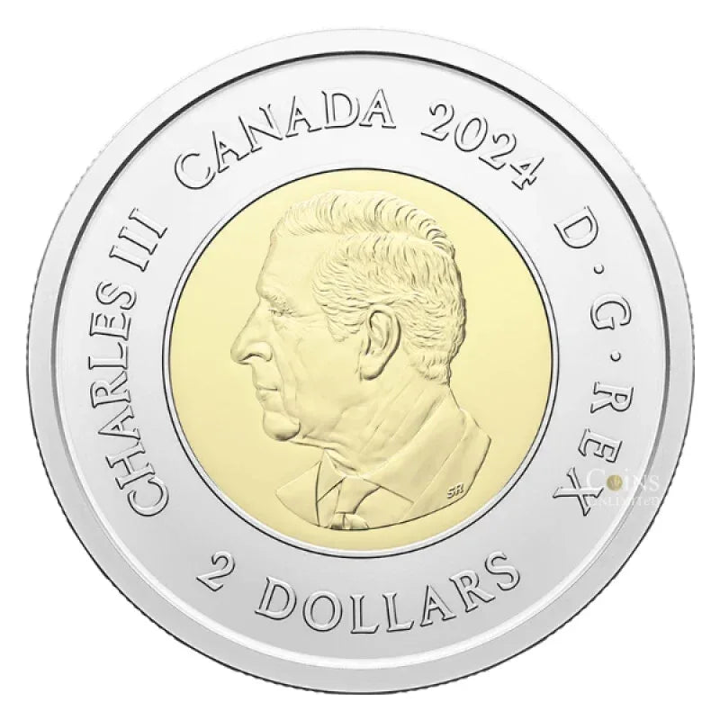 Canada 2024 Inuit Nunangat Coloured BU UNC Toonie from a Roll!! - NumisFind