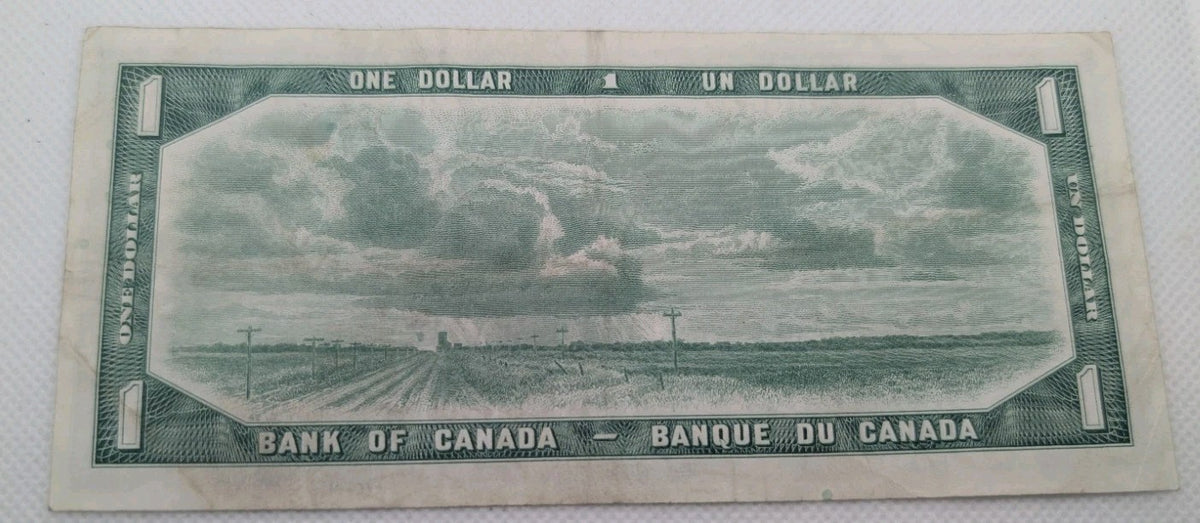 1954 Canada $1 Dollar Banknotes - lot of 4 - Include All Signatures - Circulated2