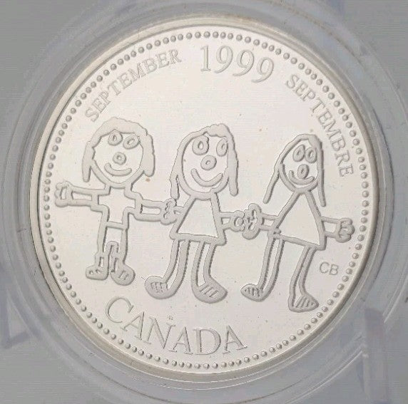 Coin Only 1999 25c September Millennium Proof Sterling Silver Coin0
