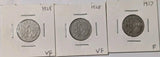 Canadian Nickels 3 Coin Lot 1927, 1928 + 1929(Die Crack ERROR On GEORGIVS) - NumisFind
