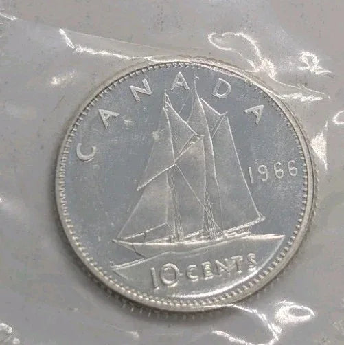 Canada 1966 10 cent silver Proof like sealed - NumisFind