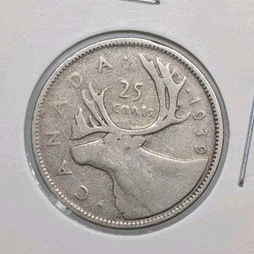 1939 Canada 25 Cents George VI Silver Quarter Coin 25 Cent - NumisFind