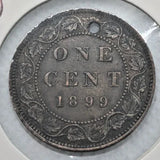 CANADA - 1899 Large Canadian 1 Cent Penny - VF-30 Drilled - SHIPPING LOW COST - NumisFind