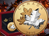 2025 Canada 50$ MAPLE LEAVES IN MOTION-5 Oz 99.99% pure Silver Coin-Mintage 20000