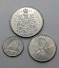 Set Of 3 Canada 1962 Silver Coins BU UNC Uncirculated 10c 25c & 50c Coins - NumisFind