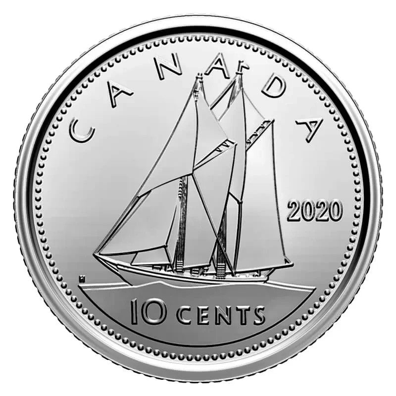 2020 Canada 10¢ cent MINT uncirculated coin from Roll0